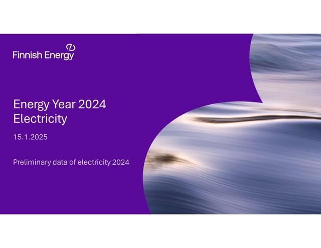 Electricity Year 2024, 15.1.2025, preliminary data of electricity 2024