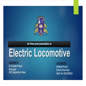 Electric locomotive ppt
