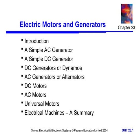 Electric Motor_Electric Motors and Generators | PPT
