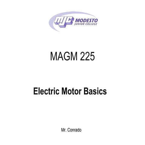 Electric motor basics