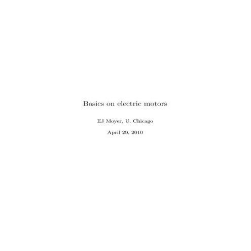 Electric motors