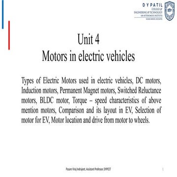 Electric Motors - DC Motors - Series, Shunt, Compound, Seprately Excited, PMD...