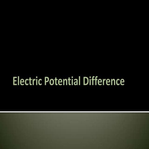 Electric potential difference (voltage)