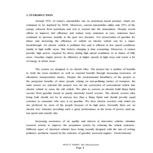 Electric scooter report