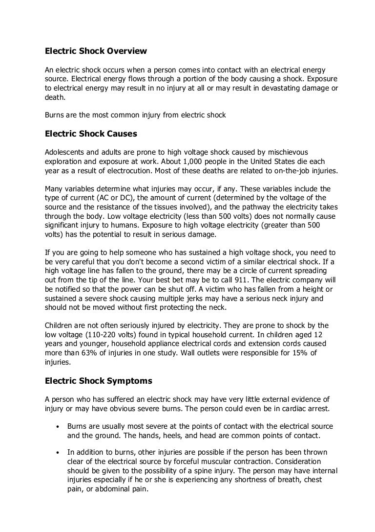 Electric Shock Overview