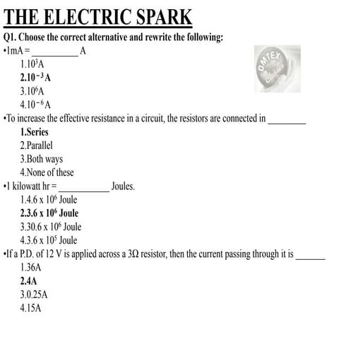 Electric spark new