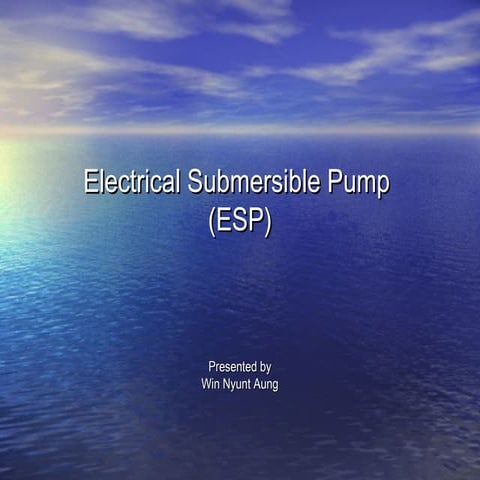 Electric submersible pump(esp)