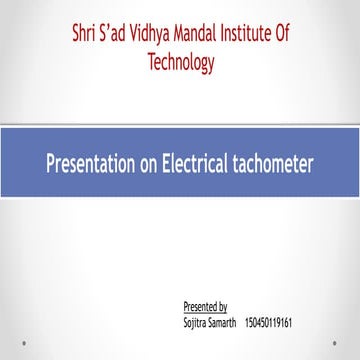 Electric techometer