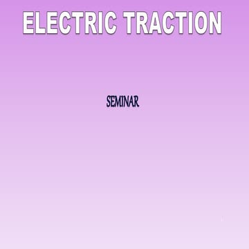 Electric traction
