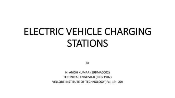 Charging in electric vehicles(ev) | PPTX