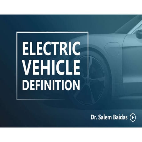 Electric Vehicle Definition    