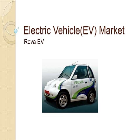Marketing [Electric vehicle market- Reva]