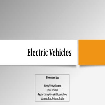 Electric vehicles