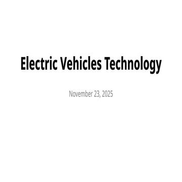 Electric vehicles | PDF