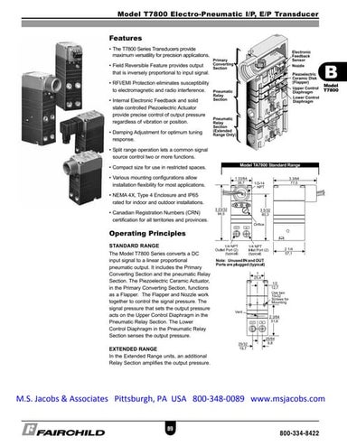 Electro-Pneumatic Transducer for Process Control