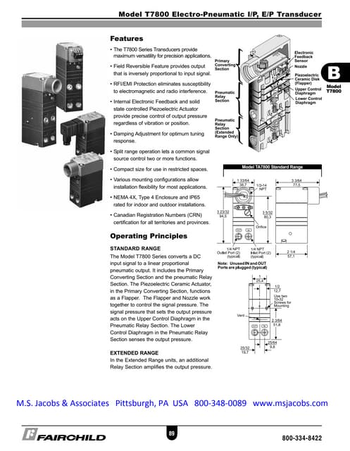 Electro-Pneumatic Transducer for Process Control