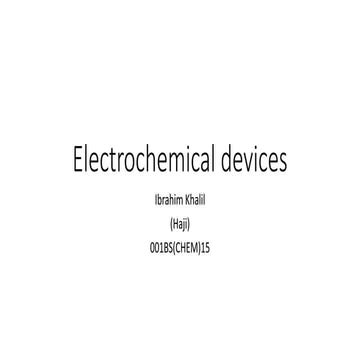 Electrochemical devices