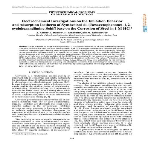 Electrochemical investigations on the inhibition behavior