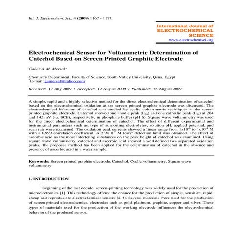 Electrochemical sensor for voltammetric determination of