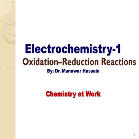 Electrochemistry 1
