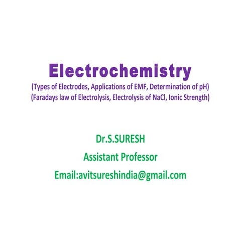 Electrochemistry