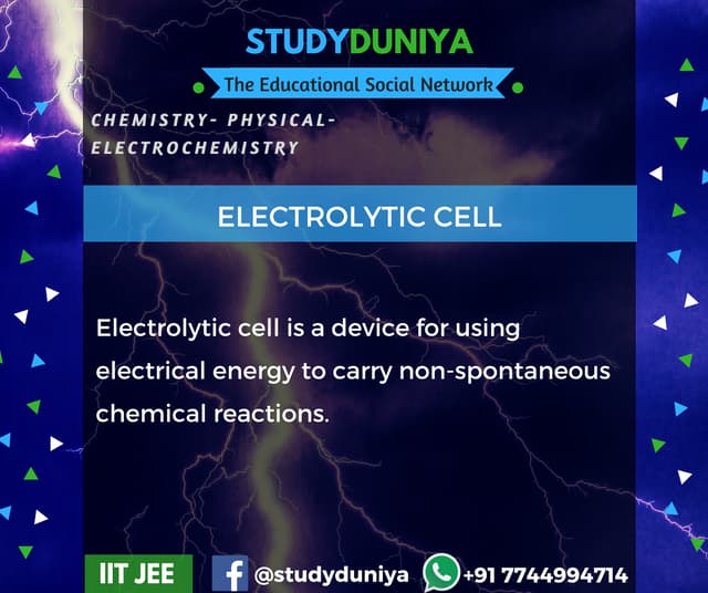 ElectroChemistry for  IIT JEE