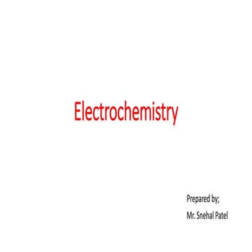 Electrochemistry