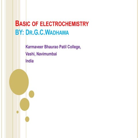 Electrochemistry