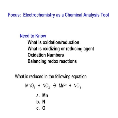 Electrochemistry ch 14