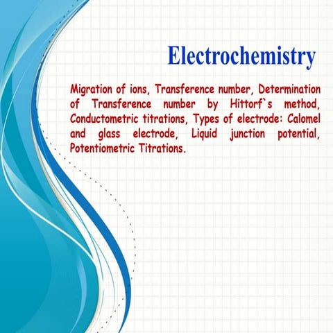 Electrochemistry lecture