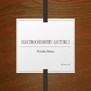 Electro chemistry basic principles and concepts with examples of numerical problems