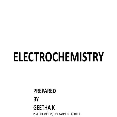 Electrochemistry PPT class 12 CBSE BOARD