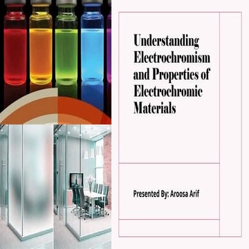 Electrochromic materials and different p