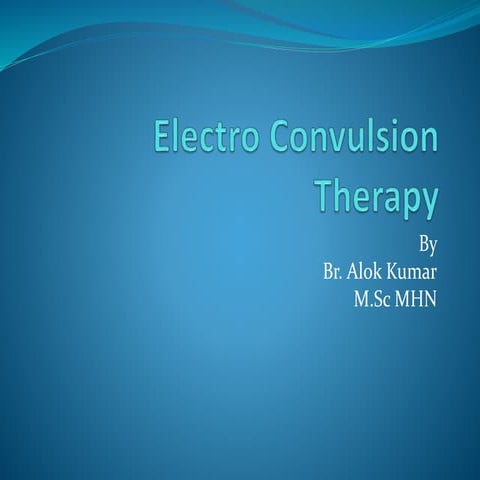 Electro convulsive therapy
