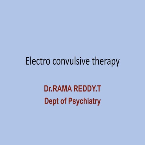 Electroconvulsive therapy part 1, 2, 3