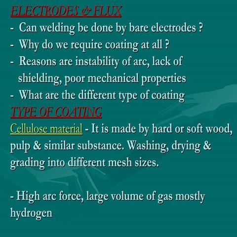 Electrode & welding defects
