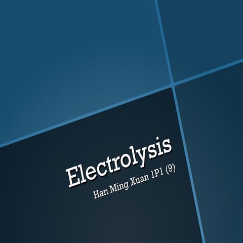 Electrolysis term 2 lss ace