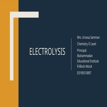 Electrolysis O level Chemistry notes.pptx