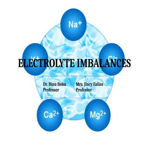 Human Body - Electrolyte imbalances (Na,K,Ca,Cl,Mg,P)