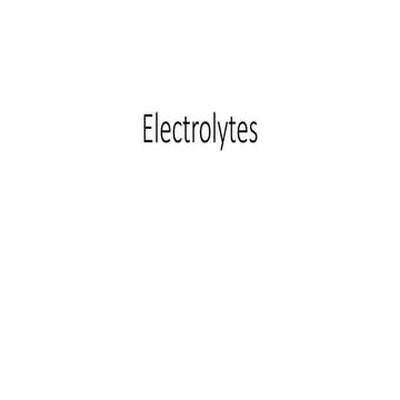Electrolytes