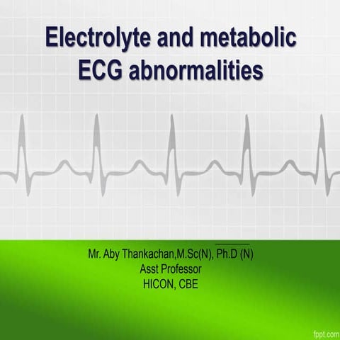 Electrolyte and metabolic ECG abnormalities