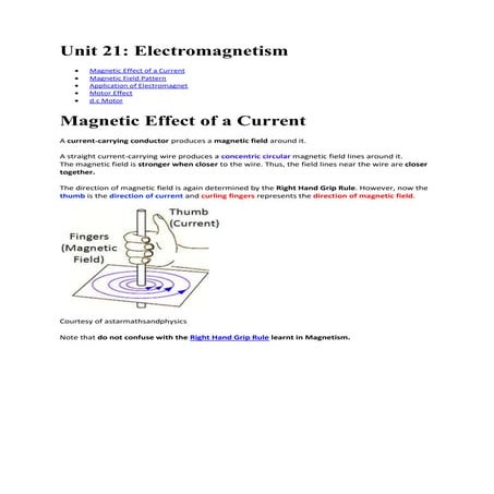 IGCSE PHYSICS: Electromagnetic Effects | PPTX