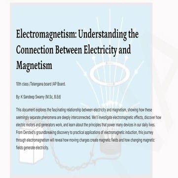 Electromagnetism/10th class notes ppt /telangana board /ap board by k sandeep...