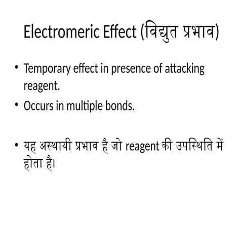 Understanding the Electromeric Effect in Organic Chemistry: Types and ...