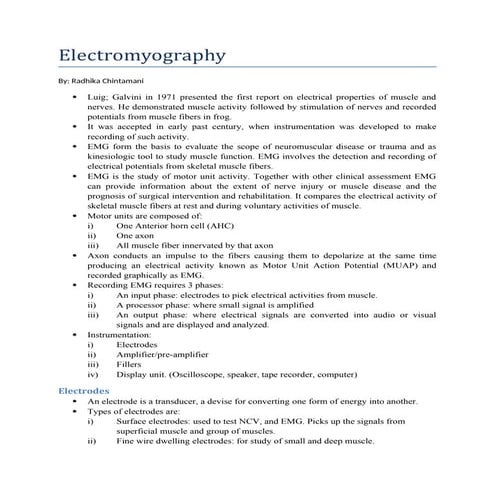 Electromyography: Dr. Anand Heggannavar, 