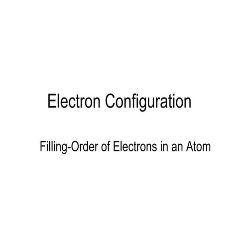 Electron configuration