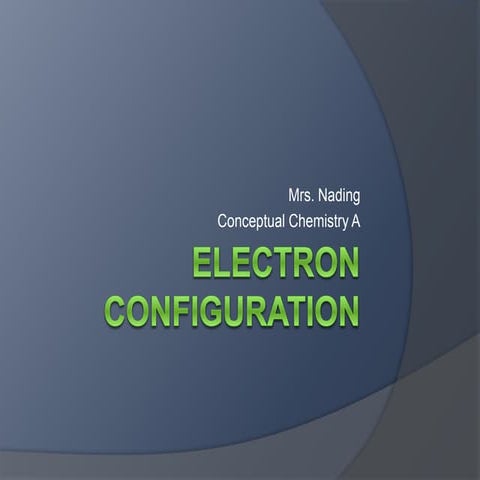 Electron configuration