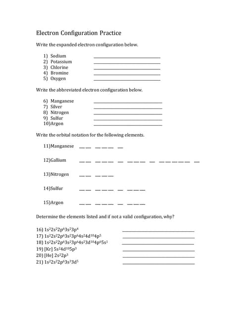 Electron Configuration | PDF