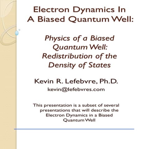 Electron dynamics in a biased quantum well   dos