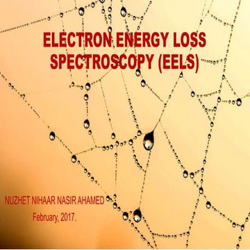 Electron energy loss spectroscopy (eels)